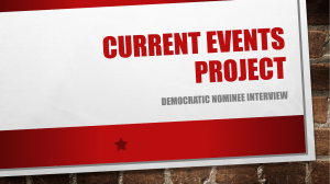 Current Events Democratic Nominee Interviews
