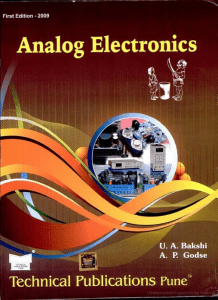 Analog Electronics Textbook by Bakshi & Godse