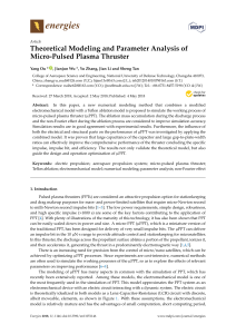 Theoretical Modeling and Parameter Analysis of Micro-Pulsed Plasma Thruster