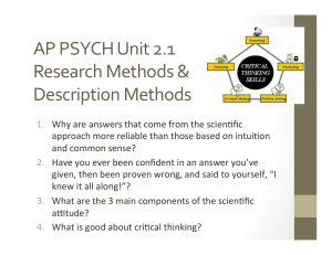 ap psych unit 2.1 research methods   descriptive method