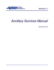 Ancillary Services Manual