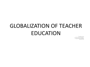Globalization of Teacher Education