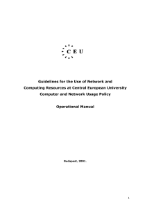 Network guideline