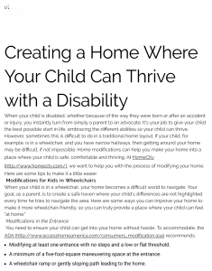 Creating Home Where Your Child Can Thrive with A Disability | HomeCity