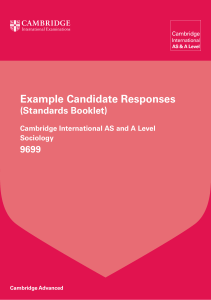 9699 Sociology Example Candidate Responses 2014