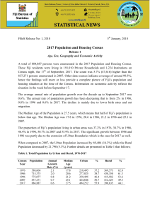 2017 Population and Housing Census Release 1