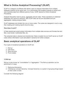 What is Online Analytical Processing(OLAP)