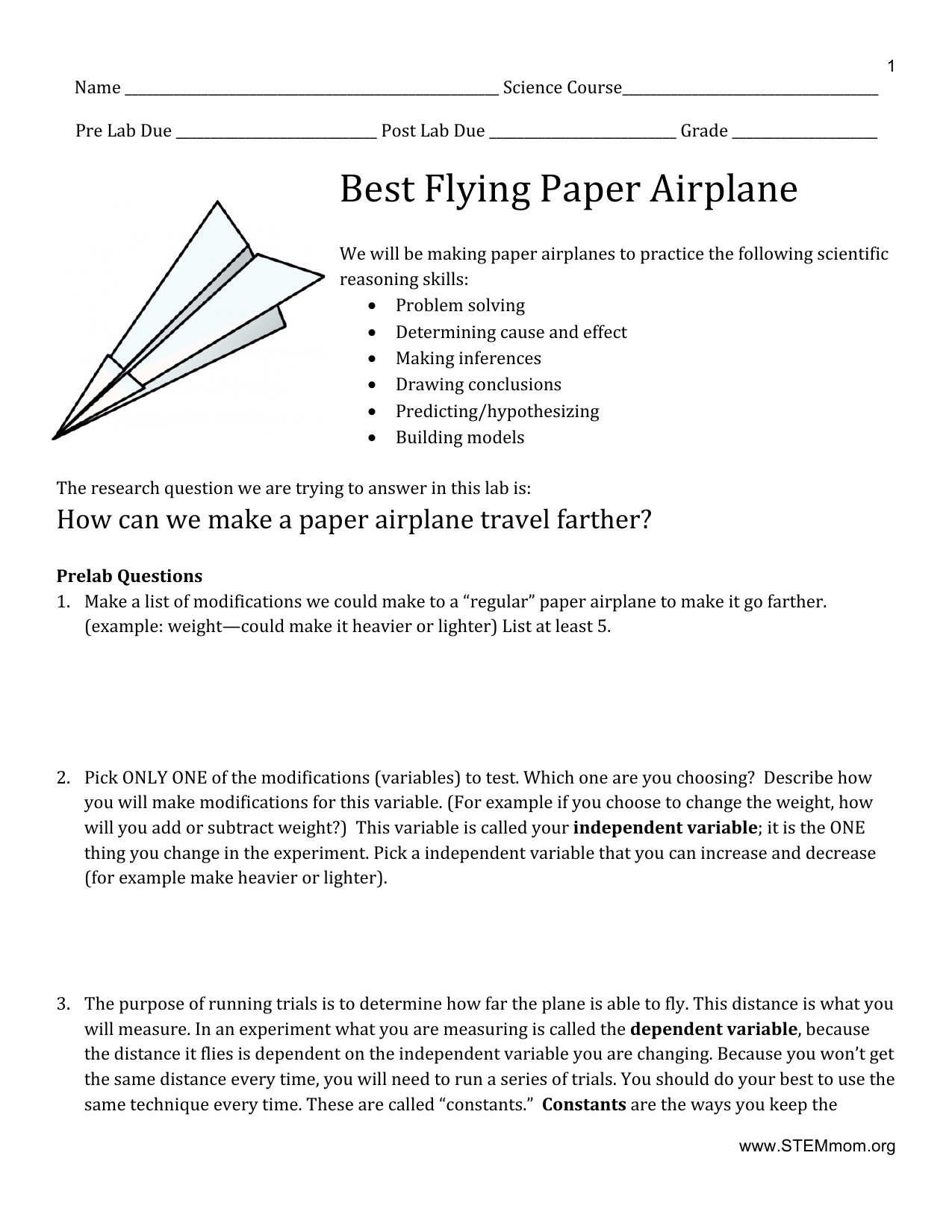 a research paper about airplane
