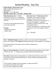 3-5 Guided Reading Lesson Plan
