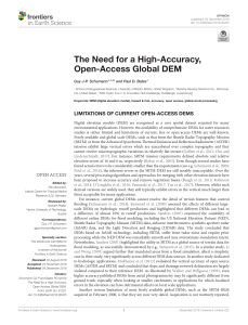 The Need for a High Accuracy open access global dEM