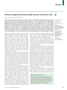 Climate Change and Human Health: Present and Future risks