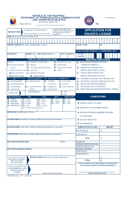 Application Drivers License