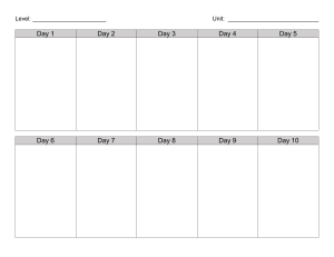 2 Week Planning Calendar
