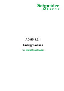 Energy Losses - Functional Specification