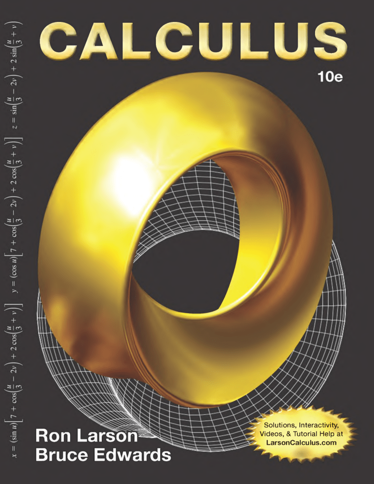 Calculus 10th Ed Larson Edwards