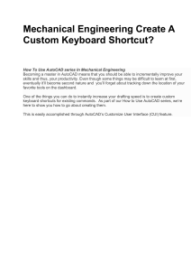 autocad mac custom keyboard shortcuts