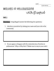 Wolves in Yellowstone Flipgrid