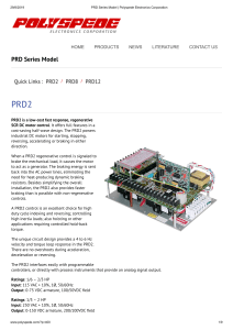 PRD Series Model   Polyspede Electronics Corporation