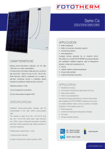 TECHNICAL DATASHEET FOTOTHERM SERIE CS 2017