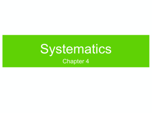 Systematics (Chapter 4)