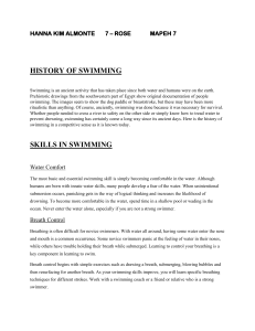 HISTORY OF SWIMMING