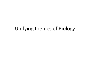 Unifying themes of Biology