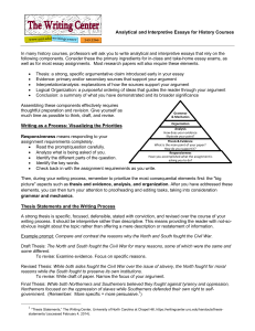 Analytical and Interpretive Essays in History