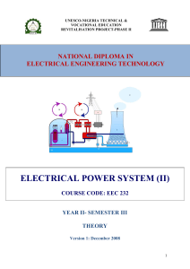 EEC 232 Theory - Electrical Power System II