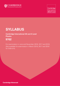 A level Physics 2016-2018-syllabus