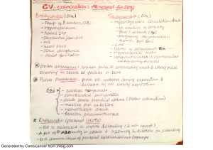 cv exam findings