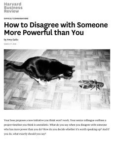 How to Disagree with Someone More Powerful than You