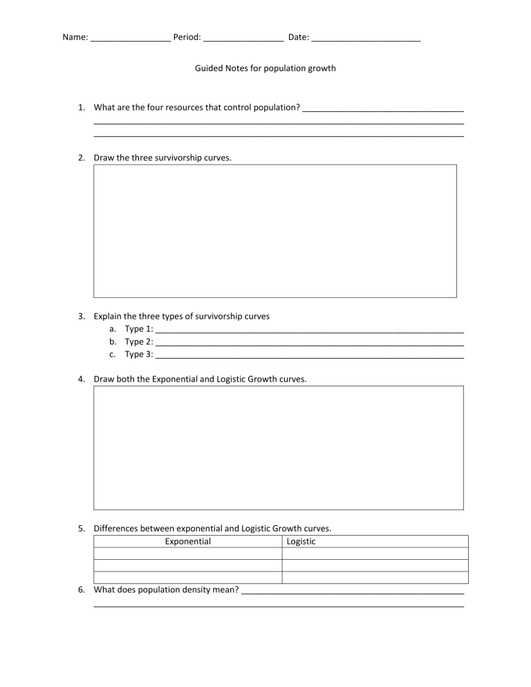 guided-notes-for-population-growth