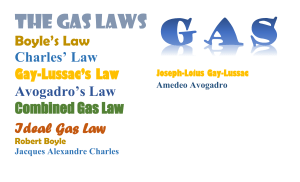 THE GAS LAWS