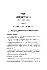 Obligations and Contracts (1)