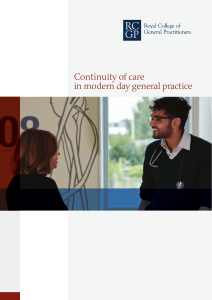 Continuity of care in modern day general practice1