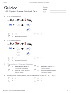 1 22 Physical Science Notebook Quiz   Print - Quizizz