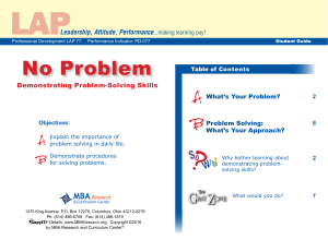 Problem-Solving Skills: A Student Guide