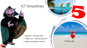 ICT Smoothies - episode5 - ICT Tips for Teachers