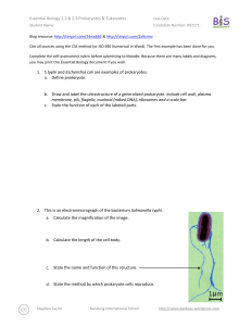 Essential Biology 02.2 & 02.3 Prokaryotes & Eukaryotes