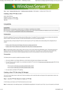 Creating FTP Site in IIS 7: Tutorial