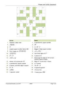 powers and roots crossword