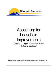 Accounting for Leasehold Improvemnts White Paper