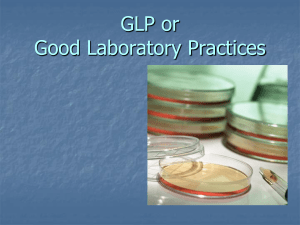 Good Laboratory Practices (GLP) Presentation