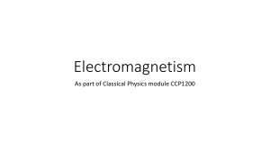 Electromagnetism syllabus