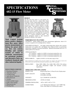 682-15 Flow Meter Specifications