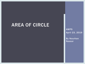 Area of circle