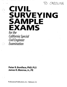 Civil Surveying Sample Exam