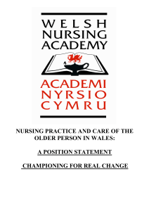 Welsh Nursing Academy Position Statement on Nursing Practice and the Older Person - Lorraine Morgan 2012