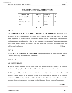 EEE-VII-INDUSTRIAL DRIVES AND APPLICATIONS NOTES