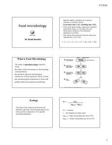 Food microbiology lect 2